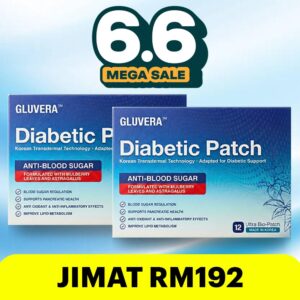 PAKEJ RAWAT PROMO ( 2 KOTAK GLUVERA DIABETIC PATCH )